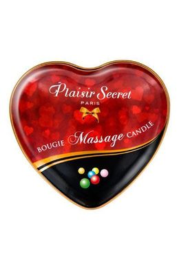 Масажна свічка серце Plaisirs Secrets Bubble Gum (35 мл)