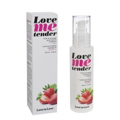 Масажне масло Love To Love LOVE ME TENDER Strawberry (100 мл) натуральне без консервантів