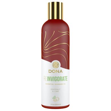 Распродажа! Натуральное массажное масло DONA Reinvigorate - Coconut & Lime (120 мл) (годен до 11.21)