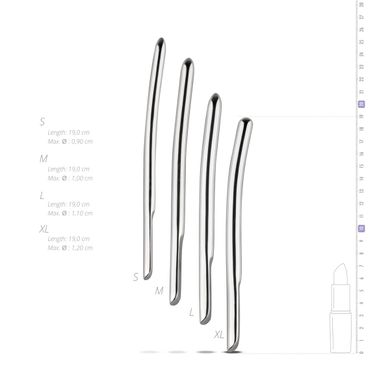 Набор уретральных стимуляторов Sinner Gear Unbendable - Single Ended 4 шт, диаметры 9,10,11,12 мм