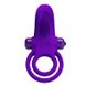 Ерекційне кільце Pretty Love Vibrant penis ring BI-210203-1 (язичок, подвійне кільце) фіолетове