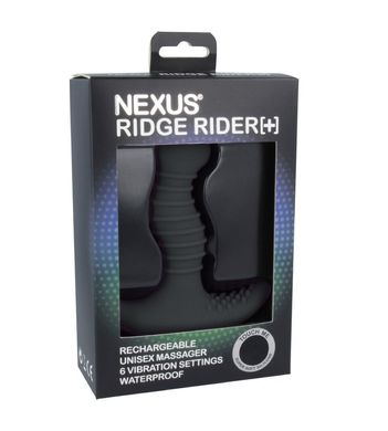 Массажер простаты с вибрацией Nexus Ridge Rider Plus Black, макс диаметр 3,7см, перезаряжаемый