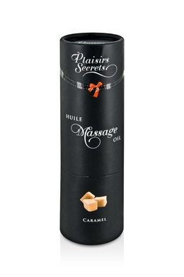 Масажна олія Plaisirs Secrets Caramel (59 мл) з афродизіаками, їстівна, подарункова упаковка