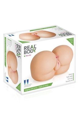 Мастурбатор-попка Real Body — Nice Ass, два входи: вагіна та попка