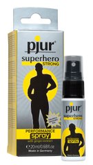 Пролонгувальний спрей pjur Superhero Strong Spray 20 ml, з екстрактом імбиру, всотується в шкіру