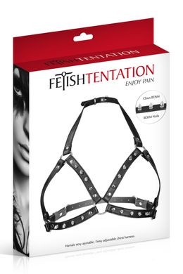 Портупея з металевими шипами Fetish Tentation Sexy Adjustable Chest Harness