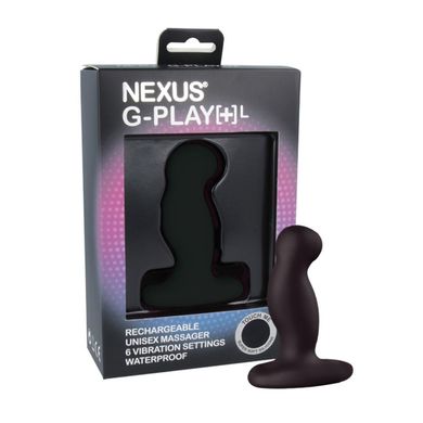 Вібромасажер простати Nexus G-Play Plus L Black, макс діаметр 3,5 см, перезаряджається