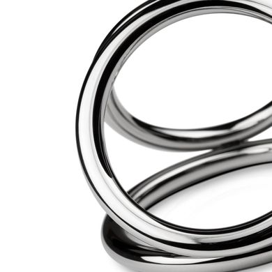 Потрійне ерекційне кільце Sinner Gear Unbendable – Triad Chamber Metal Cock and Ball Ring – Medium