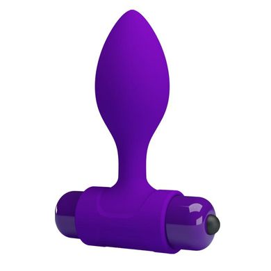 Анальная пробка с вибро Pretty Love Vibra Butt Plug BI-040077-1(фиолетовый)