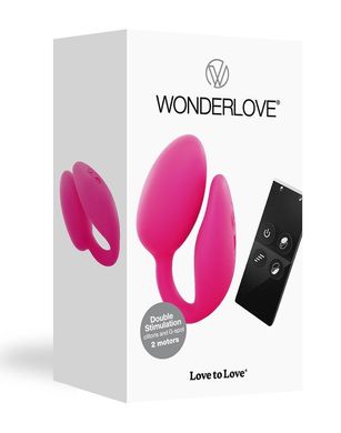 Віброяйце з кліторальною стимуляцією Love To Love Wonderlove з пультом ДК, можна під одяг