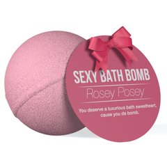 Супербомбочка для ванни Dona Bath Bomb — Rosey Posey (128 г), приємний аромат троянди